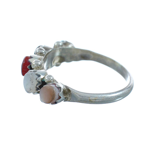 Genuine Sterling Silver Zuni Multicolor Ring Size 5-1/4 X10616